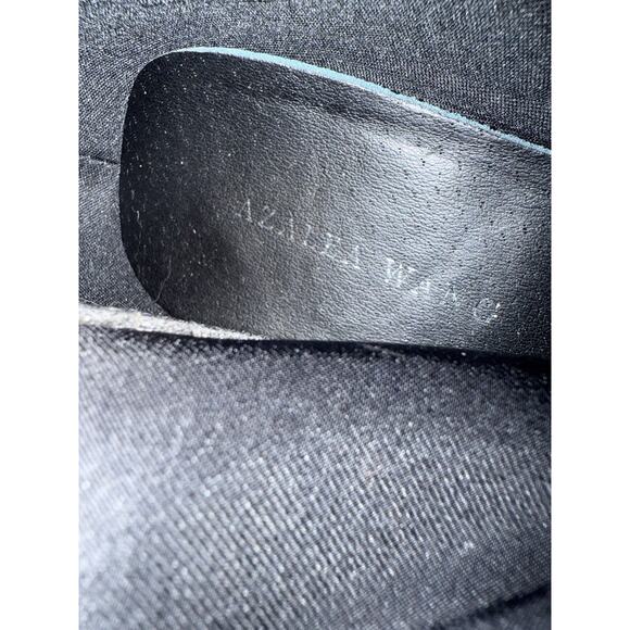 Azalea Wang Platform Womens Boot Black Size 8.5 Zip Almond Toe City Career Mod - Picture 6 of 7